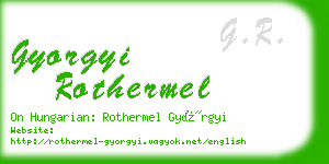 gyorgyi rothermel business card